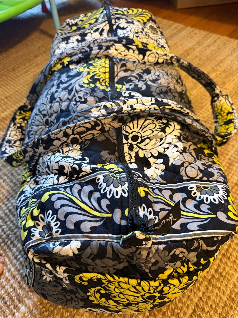 Vera Bradley Baroque (Retired) Floral Quilted Travel Duffel Bag XLarge